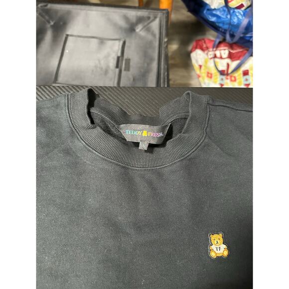 Teddy Fresh Crewneck Sweatshirt Black Size Large Streetwear Skater - Picture 3 of 9